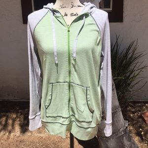 Eddie Bauer Striped Hoodie Sweatshirt - Large